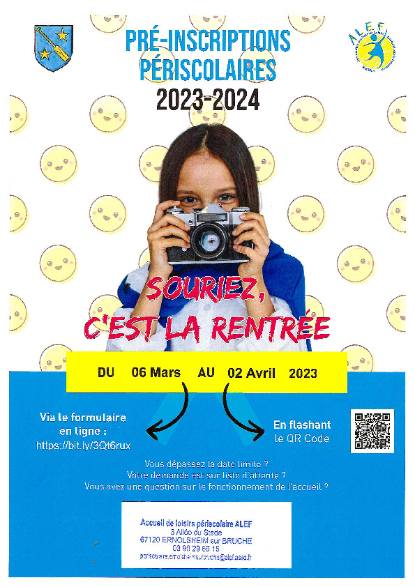 Pré-inscriptions périscolaire