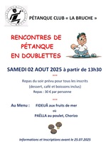 Rencontres de pétanque en doublettes