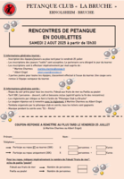Rencontres de pétanque en doublettes